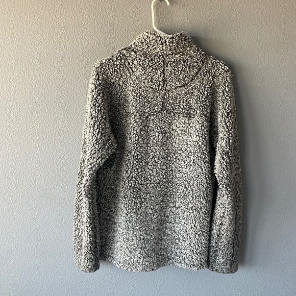 True Grit - Women Sherpa 1/4 Zip Grey Pullover - Picture 7 of 11